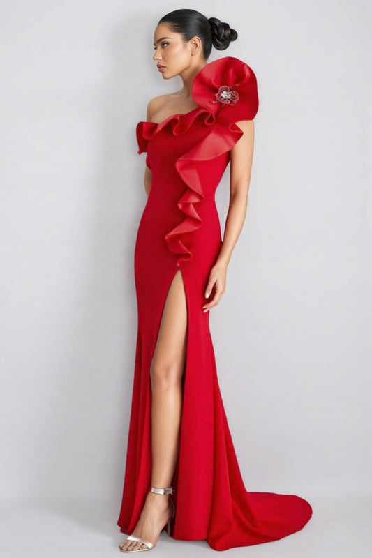 Jorah 3d Ruffle Maxi Dress