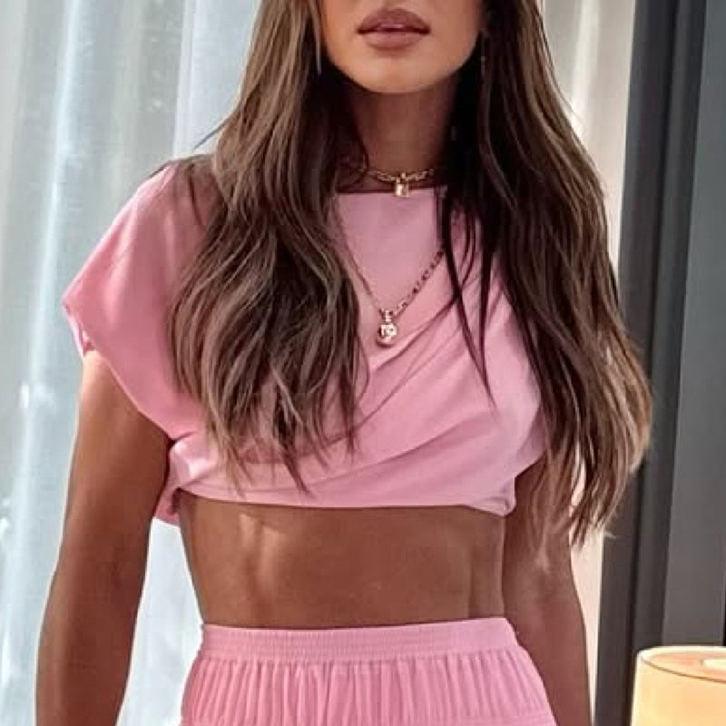 Chiffon Elastic Waist Layered A-line Maxi Skirt