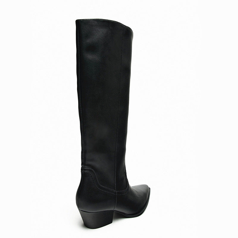 Retro Large Tube Pants High Pointed Boots
