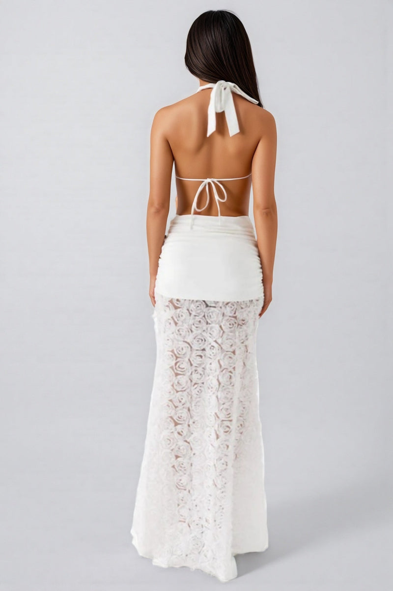 Zeni 3d Backless Maxi Dress