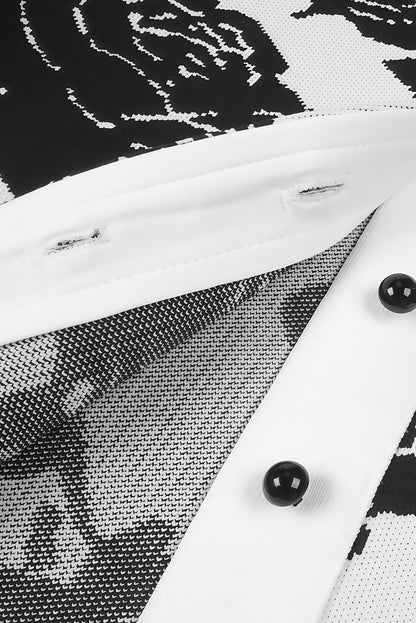 Elian Black and White Midi Dress Set