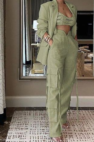 Street Cargo Pants Suit