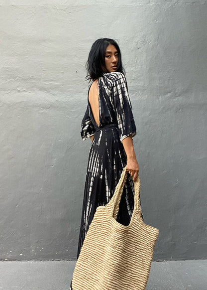 Eclipse Flow - Tie-dye Wrap Maxi Dress