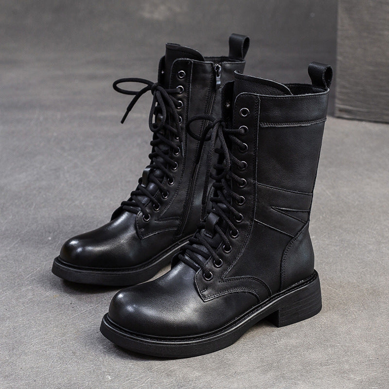 British Style Flat Motorcycle Fashionable Retro Boots