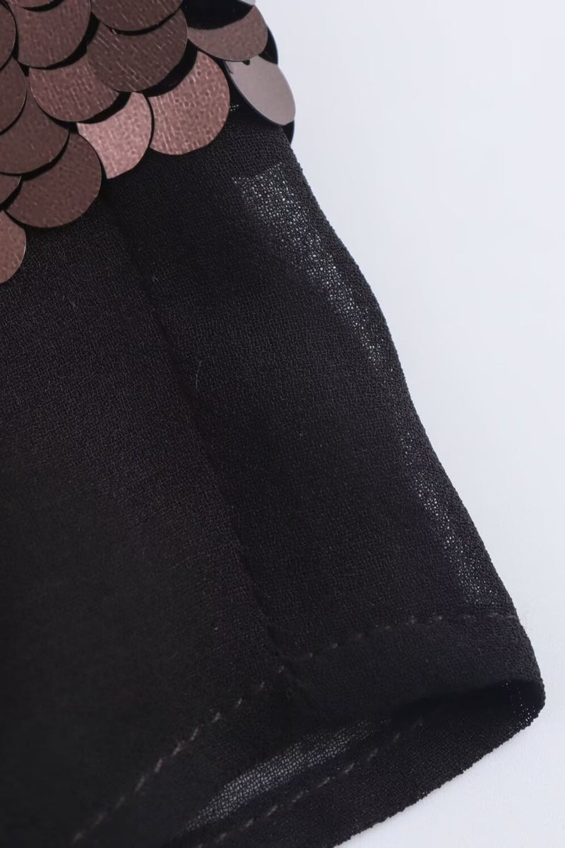 Dale Sequins Chiffon Pencil Skirt