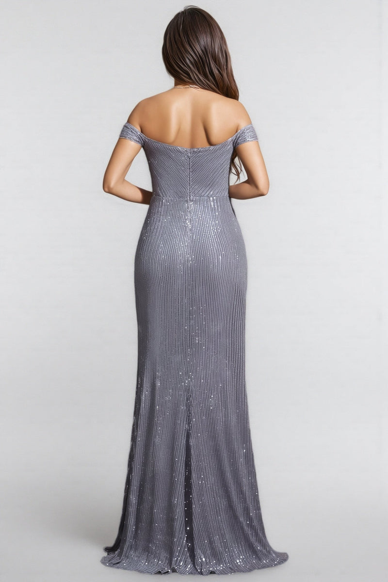 Rielld Sequined Split Fishtail Maxi Dress