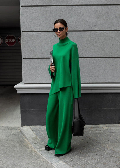 Luxe Emerald Knit Two-piece Set