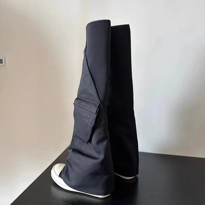 High-grade Sheepskin Pocket Pants Tall Knight Boots