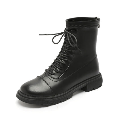Back Zipper Martin British Style Flat Boots