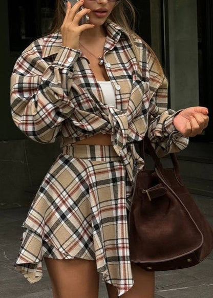 Plaid Charm Two-piece Set
