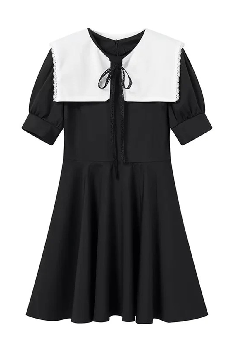 Chloe Doll Collar Puff Sleeve Mini Dress