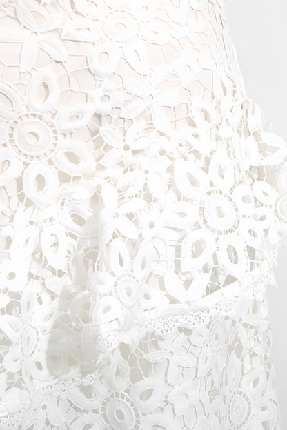 Wiskf Lace Sleeveless Top Midi Dress Set