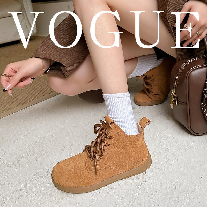 Genuine Flat Retro Easy Matching Boots
