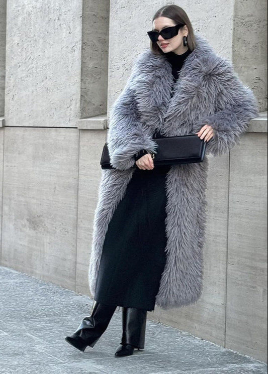 Aria Long Faux Fur Maxi Coat