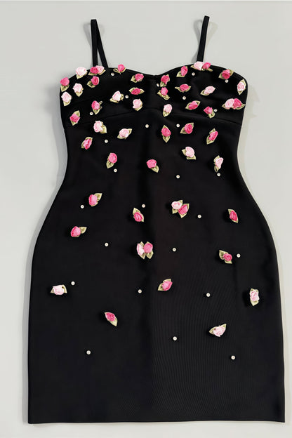 Zarelk Rosebud Bandage Mini Dress
