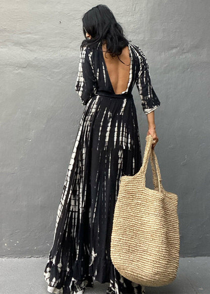 Eclipse Flow - Tie-dye Wrap Maxi Dress