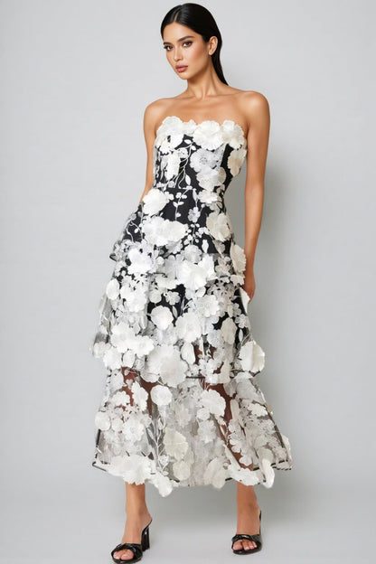 Rena Colour 3d Embellishment Maxi Dress