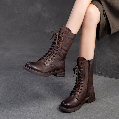 British Style Flat Motorcycle Fashionable Retro Boots