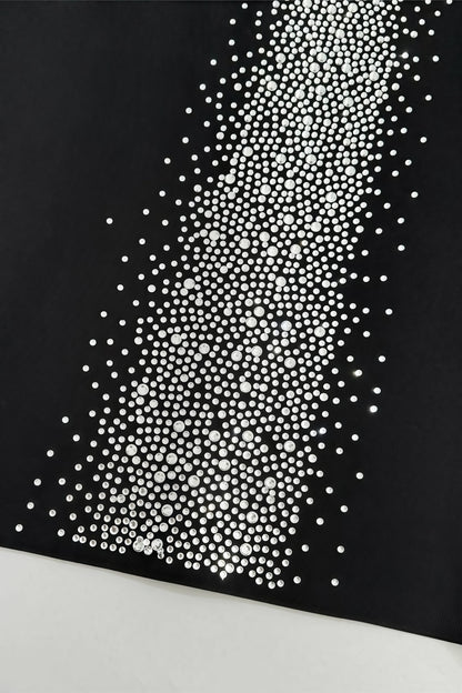 Rylihd One-shoulder Mesh Rhinestones Maxi Dress