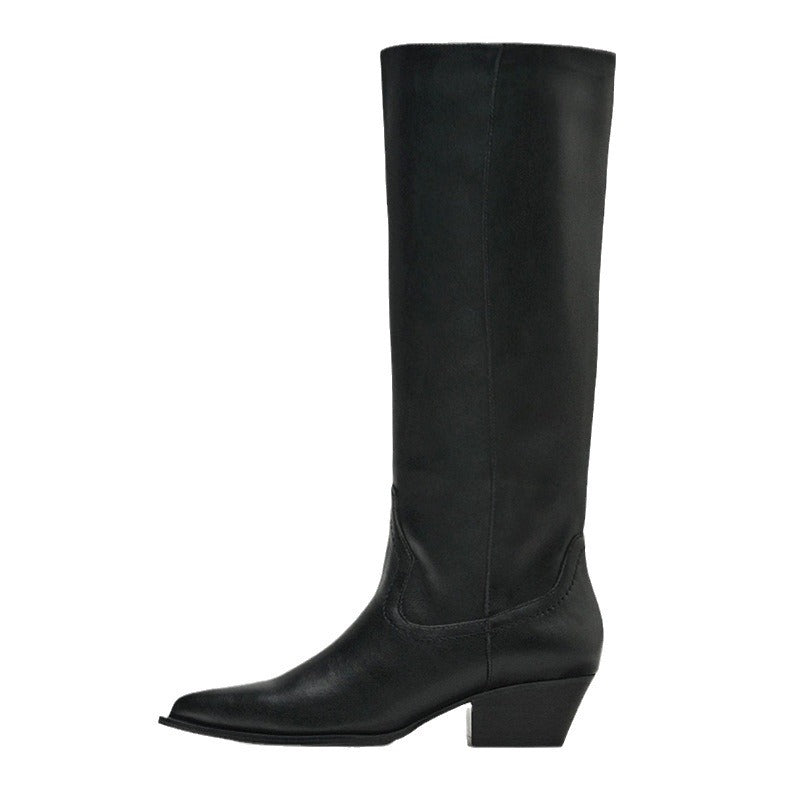 Retro Large Tube Pants High Pointed Boots