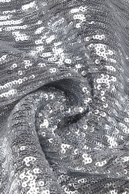 Soraya Silver Sequin 3d Maxi Dress