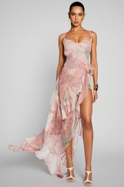 Una Backless Split Maxi Dress
