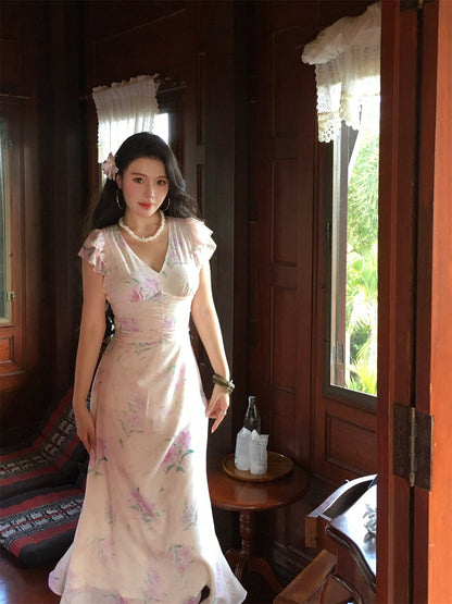 French Romantic Maxi Dress _ Long Gown for Spring Gunne Sax Dress