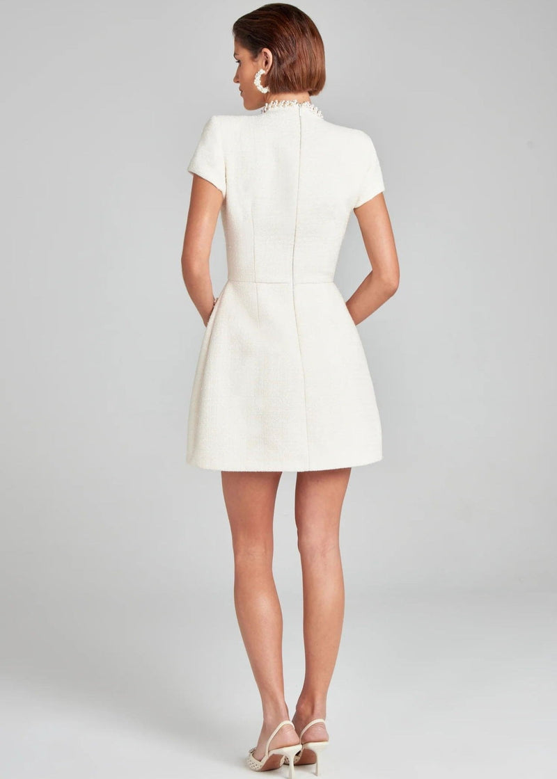 Crystal-trim Tweed Mini Dress