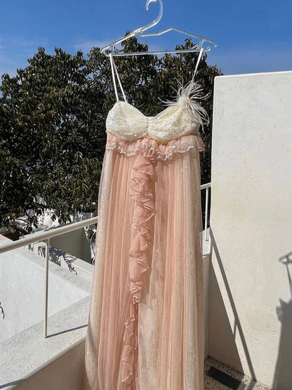 Glimmering Tulle Fairycore Sequin Maxi Dress _ Dreamy Resort Gown