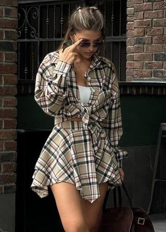 Plaid Charm Two-piece Set