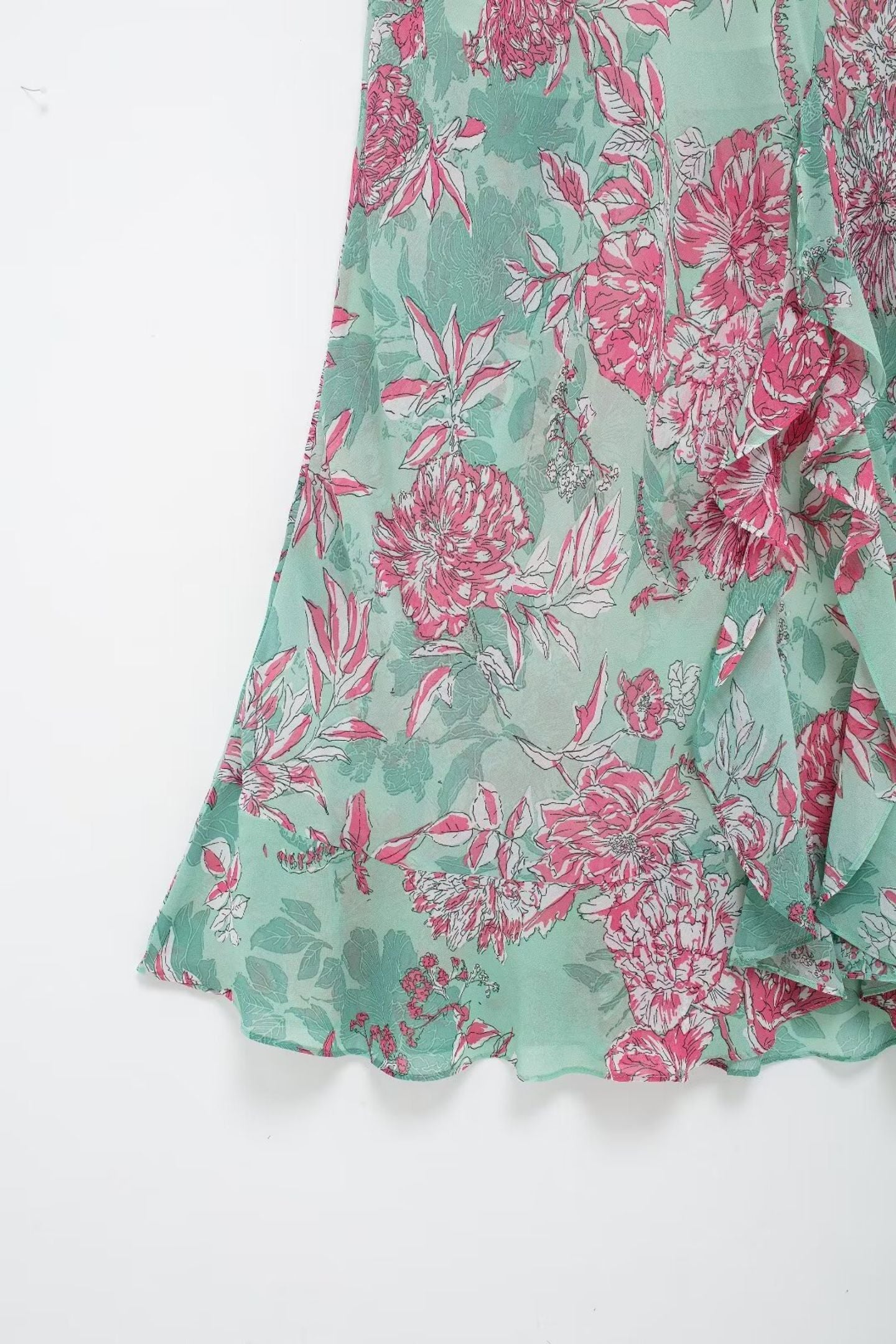 Sabina Printed Spaghetti Strap Maxi Dress