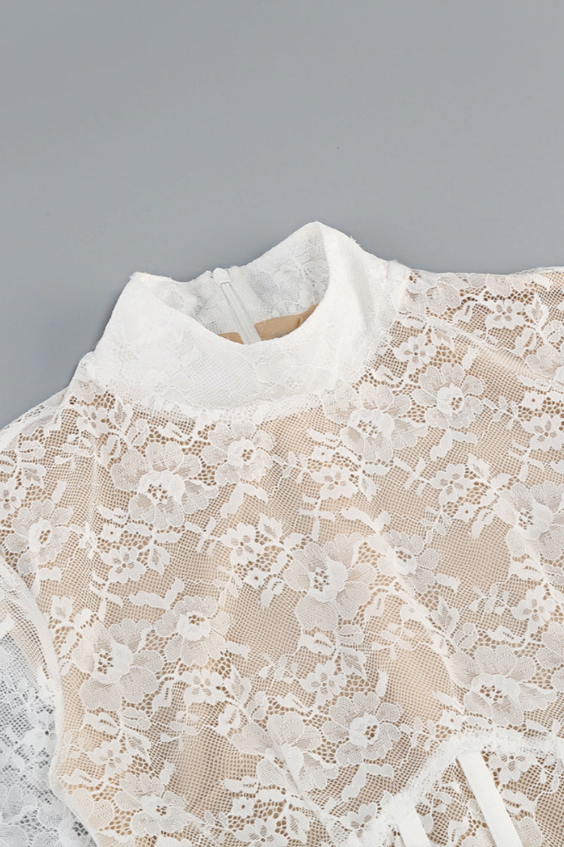 Emilsf Lace Jacquard Mini Dress