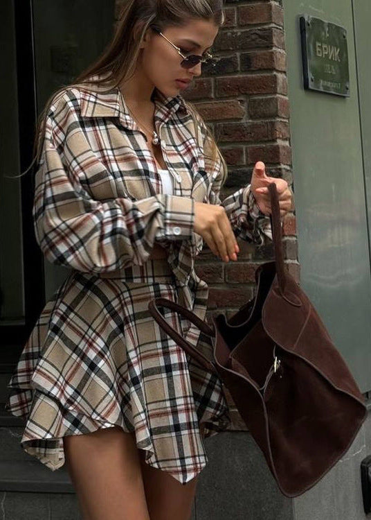 Plaid Charm Two-piece Set