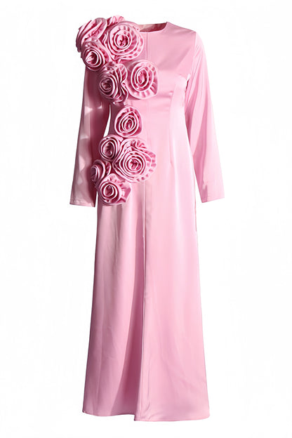 Samala 3d Satin Maxi Dress