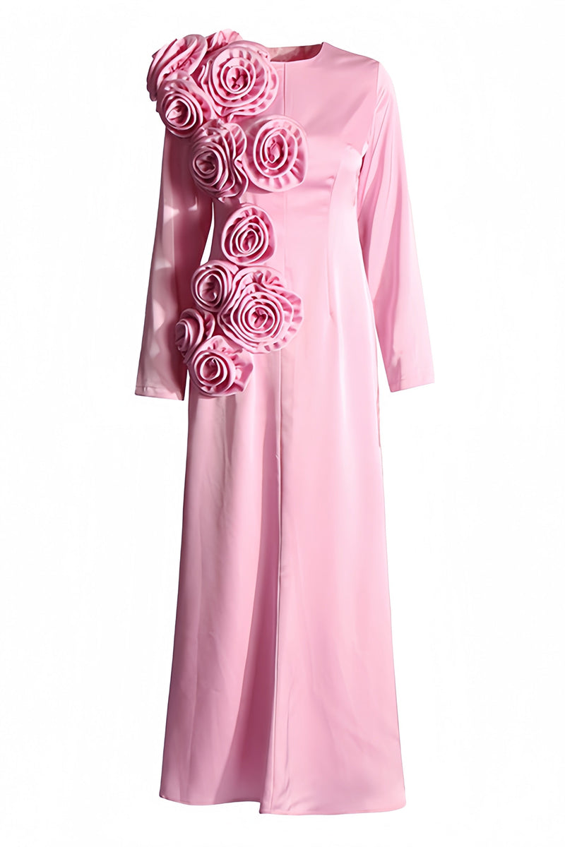 Samala 3d Satin Maxi Dress