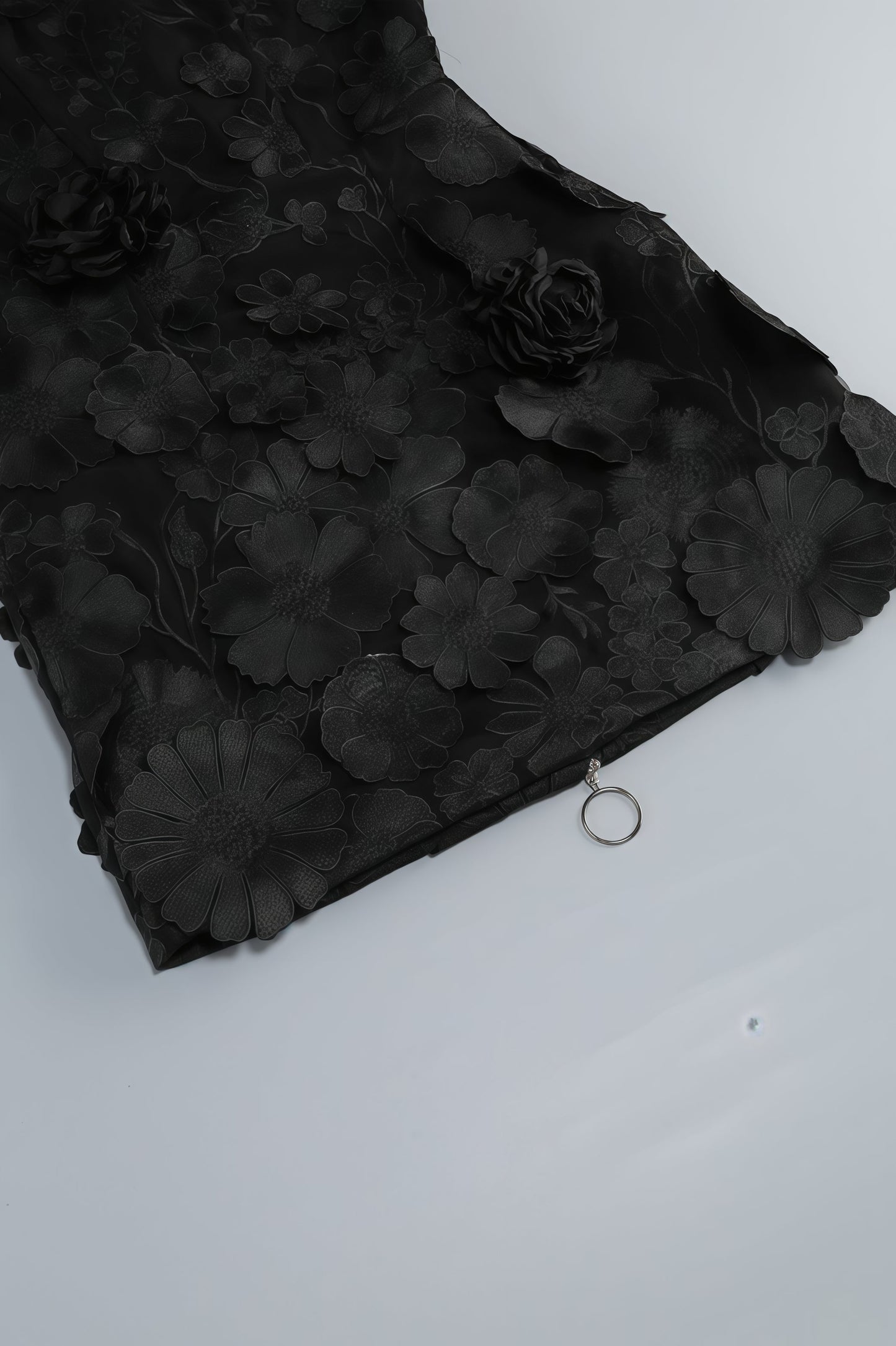 Ezrans Strapless 3d Flower Mini Dress