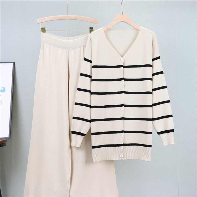 Apricot - Wide-leg Two Piece Set