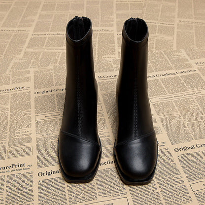 Flat Skinny Martin Brown Korean Style Boots