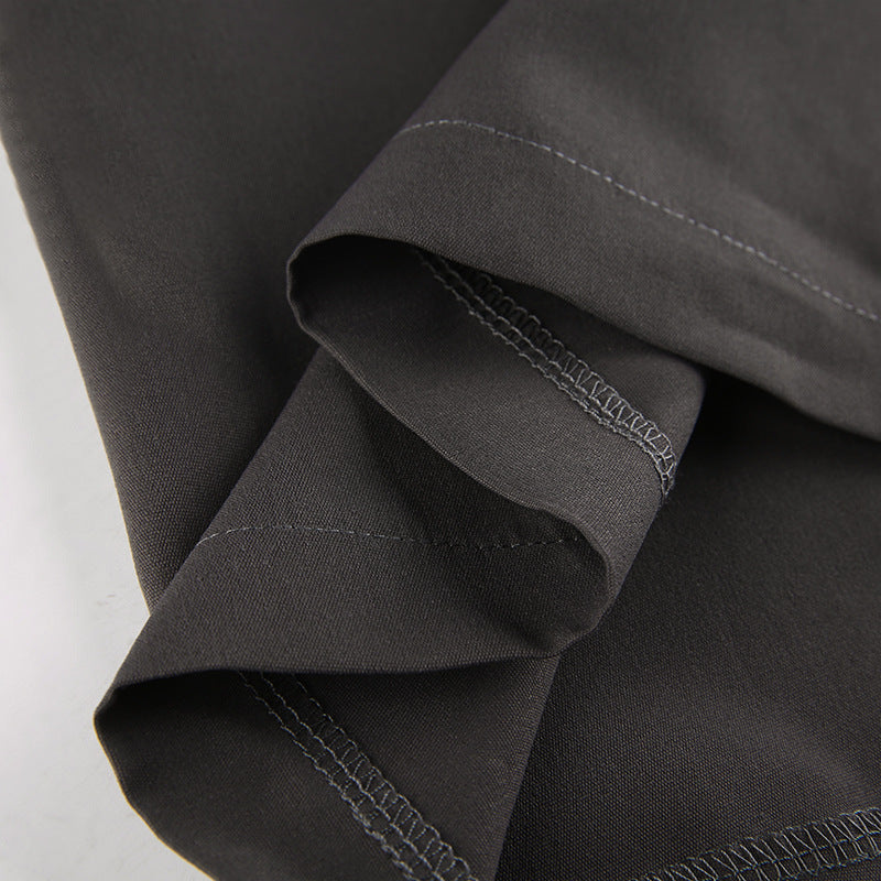 Color Y2k Cross Over Pleated Tailored Pants