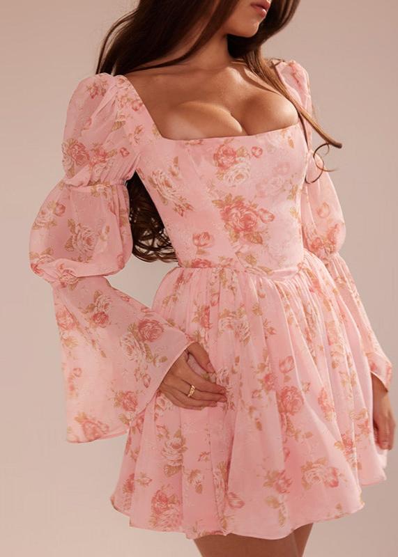 Rosalie Bell-sleeve Mini Dress