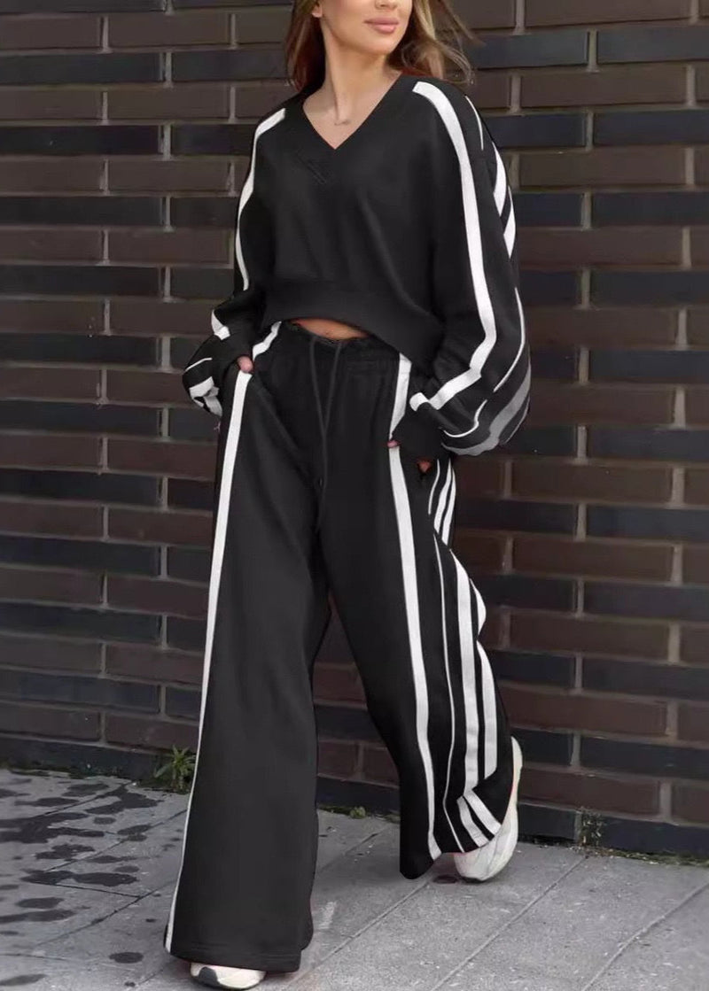 Striped Relaxed Fit Two-piece Set