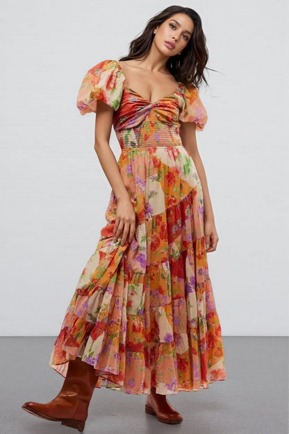 Hali French Waisted Maxi Dress