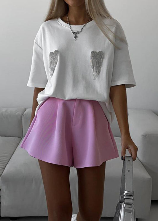 Angel Wings Embellished T-shirt