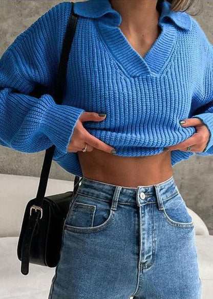 Collared Knit Sweater - Effortless