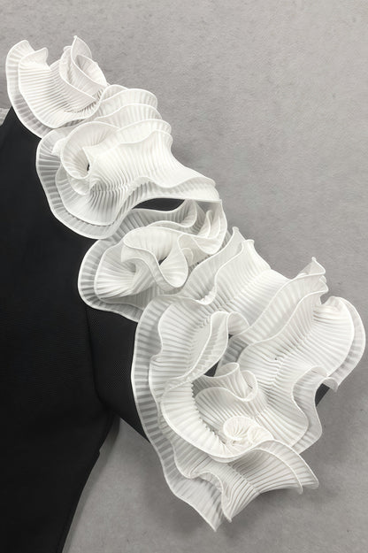 Zephyr Black 3d Midi Dress