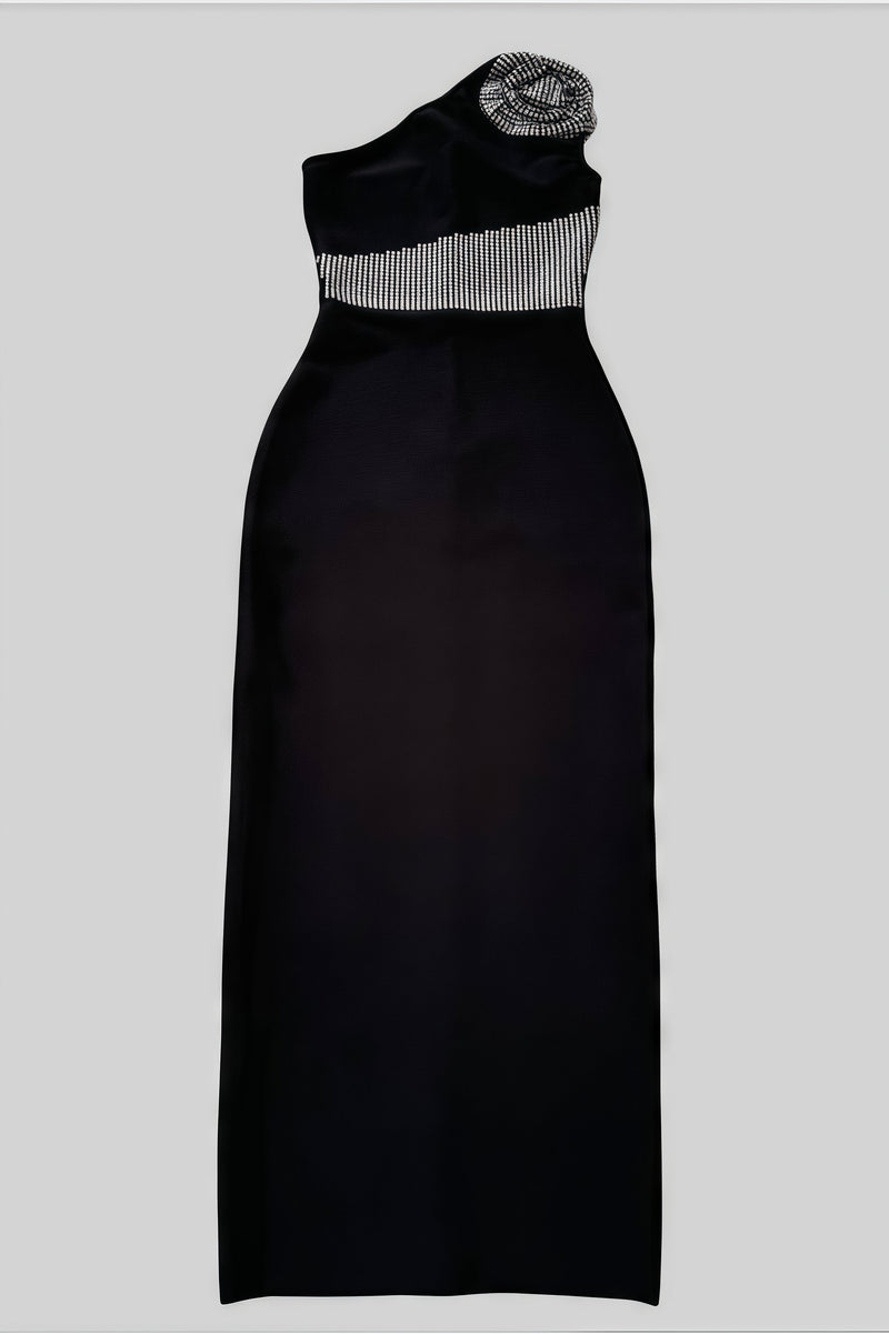 Evelda Sleeveless Rhinestone Maxi Dress