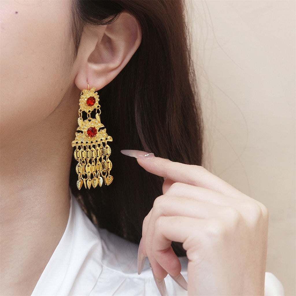Delicate Artisan Gold Earring