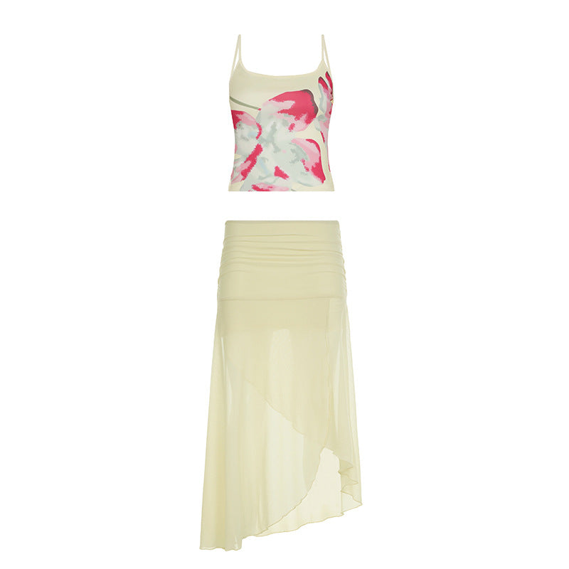 Kenia | Print Mesh Two Piece Set