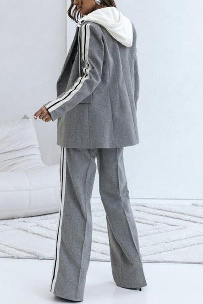 Double Breasted Two Piece Blazer Pants Set