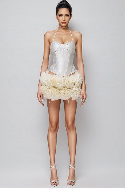 Delric Fishbone Mini Dress Two Piece Set